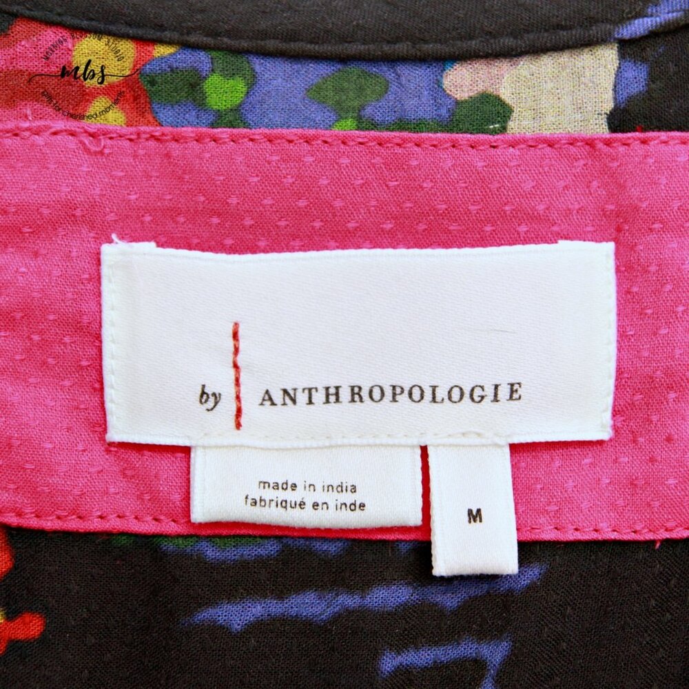 Anthropologie Astrid Needlepoint Floral Surplice Tie Waist Mini Dress - Picture 15 of 16